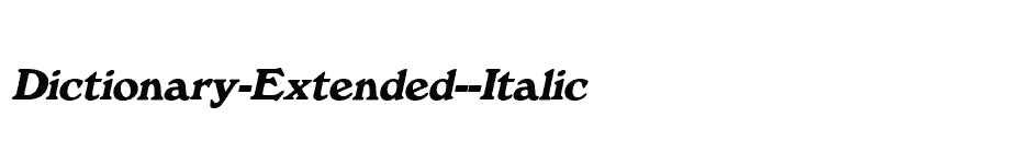 font Dictionary-Extended--Italic download