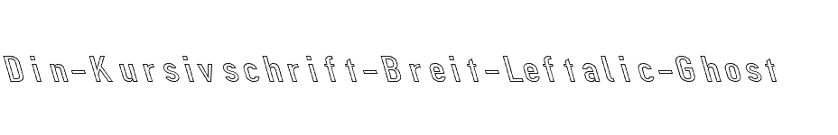 font Din-Kursivschrift-Breit-Leftalic-Ghost download