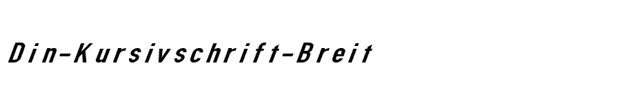 font Din-Kursivschrift-Breit download