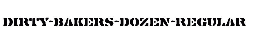 font Dirty-Bakers-Dozen-Regular download