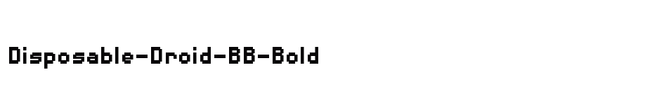 font Disposable-Droid-BB-Bold download