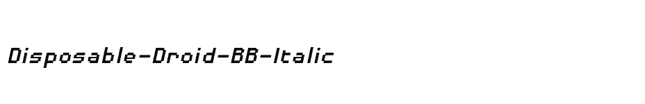 font Disposable-Droid-BB-Italic download
