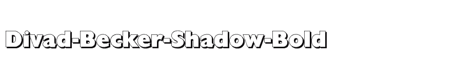 font Divad-Becker-Shadow-Bold download