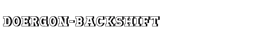 font Doergon-Backshift download