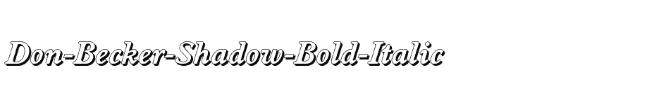 font Don-Becker-Shadow-Bold-Italic download