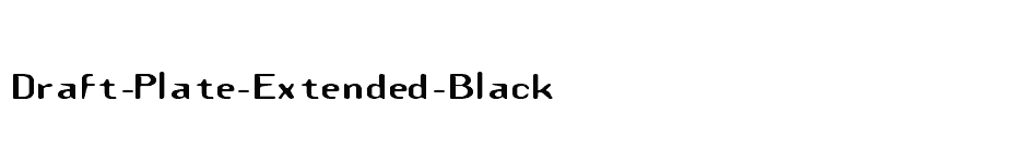 font Draft-Plate-Extended-Black download