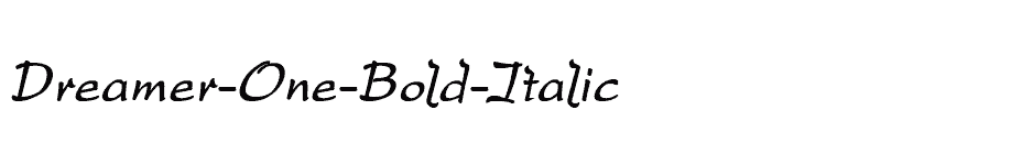 font Dreamer-One-Bold-Italic download