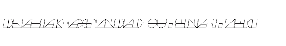 font Drebiek-Expanded-Outline-Italic download