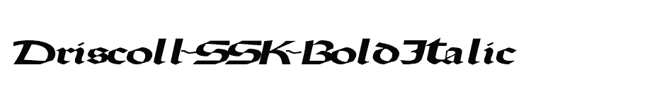 font Driscoll-SSK-BoldItalic download