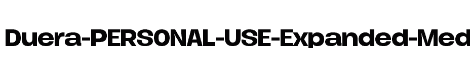 font Duera-PERSONAL-USE-Expanded-Medium download