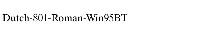 font Dutch-801-Roman-Win95BT download