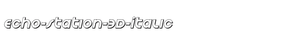 font Echo-Station-3D-Italic download