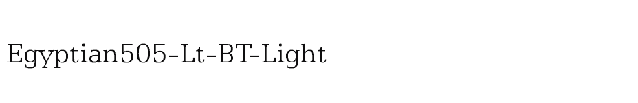 font Egyptian505-Lt-BT-Light download