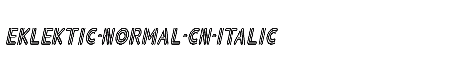 font Eklektic-Normal-Cn-Italic download