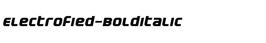font Electrofied-BoldItalic download