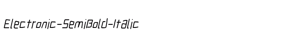 font Electronic-SemiBold-Italic download