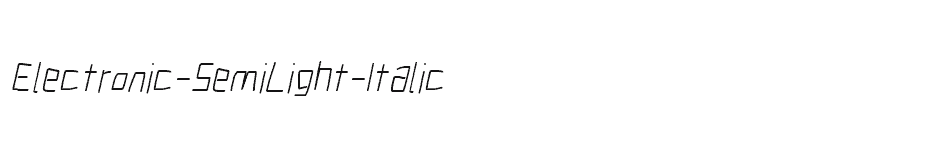 font Electronic-SemiLight-Italic download