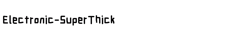 font Electronic-SuperThick download