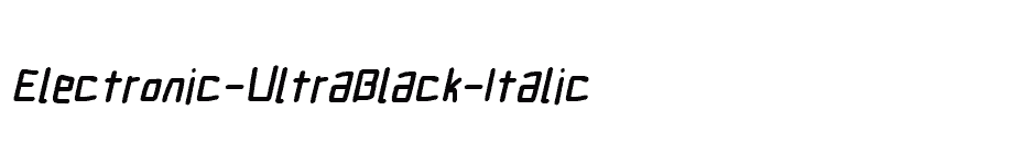 font Electronic-UltraBlack-Italic download