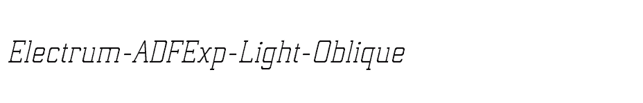 font Electrum-ADFExp-Light-Oblique download