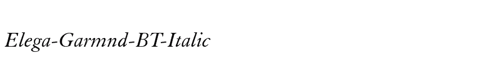 font Elega-Garmnd-BT-Italic download