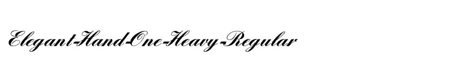 font Elegant-Hand-One-Heavy-Regular download