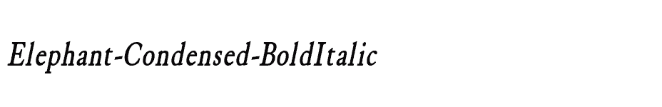 font Elephant-Condensed-BoldItalic download