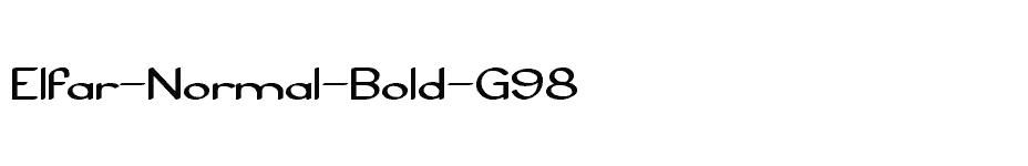 font Elfar-Normal-Bold-G98 download