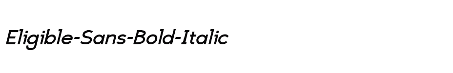 font Eligible-Sans-Bold-Italic download