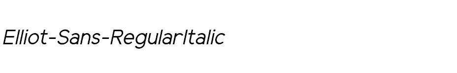 font Elliot-Sans-RegularItalic download