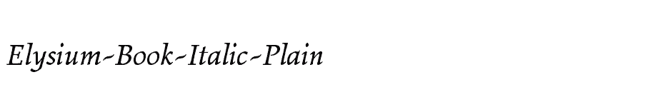 font Elysium-Book-Italic-Plain download