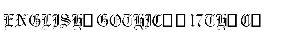 font English-Gothic,-17th-c. download