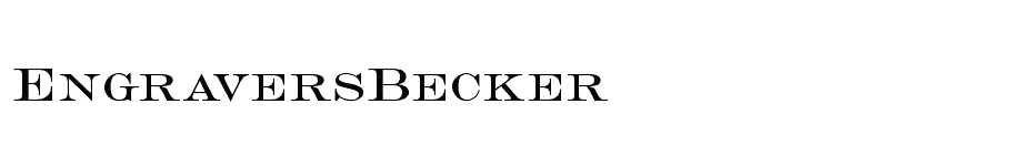 font EngraversBecker download