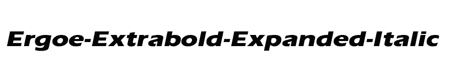 font Ergoe-Extrabold-Expanded-Italic download