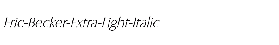 font Eric-Becker-Extra-Light-Italic download