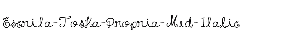 font Escrita-Toska-Propria-Med-Italic download