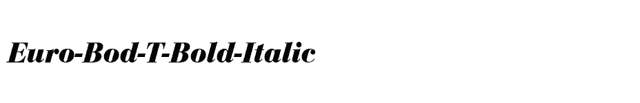 font Euro-Bod-T-Bold-Italic download