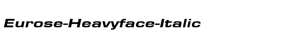 font Eurose-Heavyface-Italic download