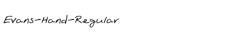 font Evans-Hand-Regular download