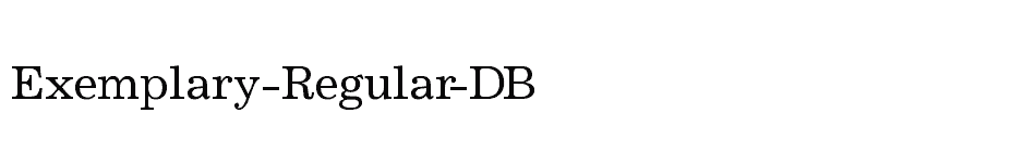 font Exemplary-Regular-DB download