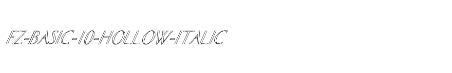 font FZ-BASIC-10-HOLLOW-ITALIC download