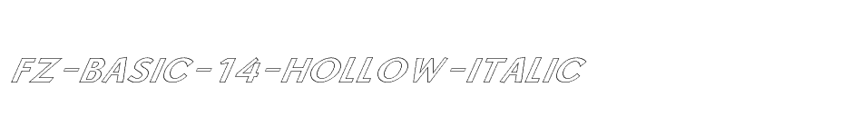 font FZ-BASIC-14-HOLLOW-ITALIC download