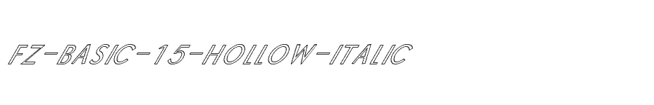 font FZ-BASIC-15-HOLLOW-ITALIC download