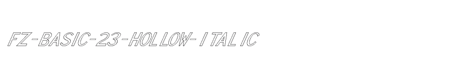font FZ-BASIC-23-HOLLOW-ITALIC download