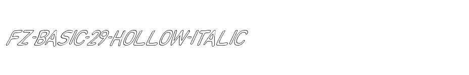 font FZ-BASIC-29-HOLLOW-ITALIC download