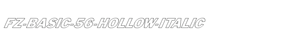 font FZ-BASIC-56-HOLLOW-ITALIC download