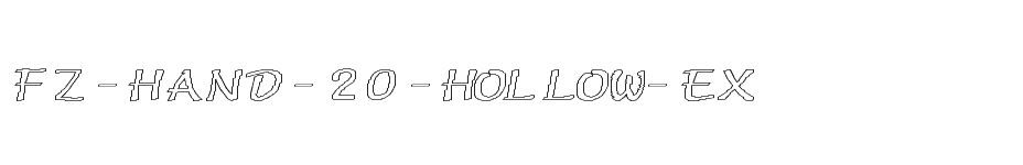 font FZ-HAND-20-HOLLOW-EX download