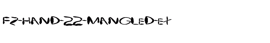 font FZ-HAND-22-MANGLED-EX download