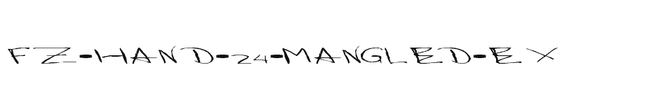 font FZ-HAND-24-MANGLED-EX download