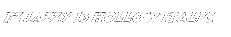 font FZ-JAZZY-13-HOLLOW-ITALIC download